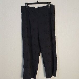 Fibers Black Floral Pants